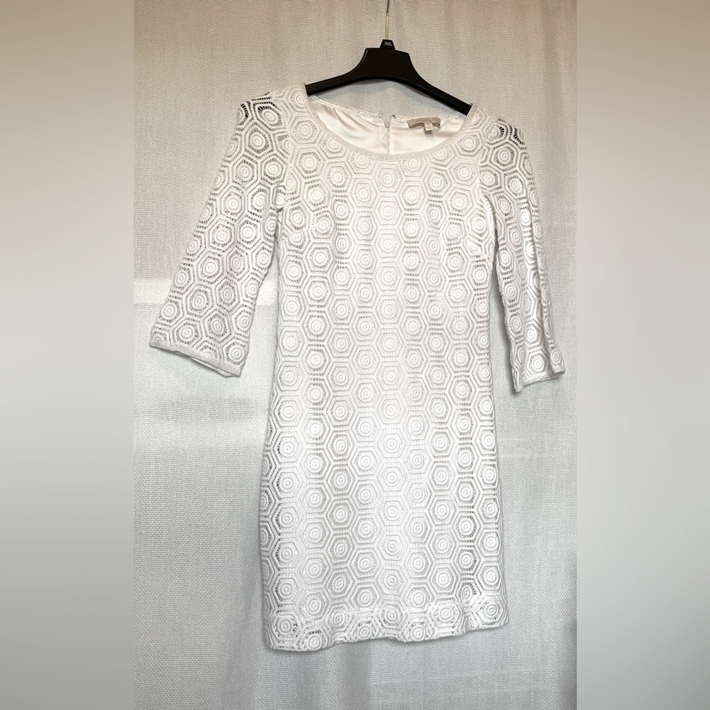 Etcetera white crocheted dress